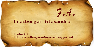 Freiberger Alexandra névjegykártya